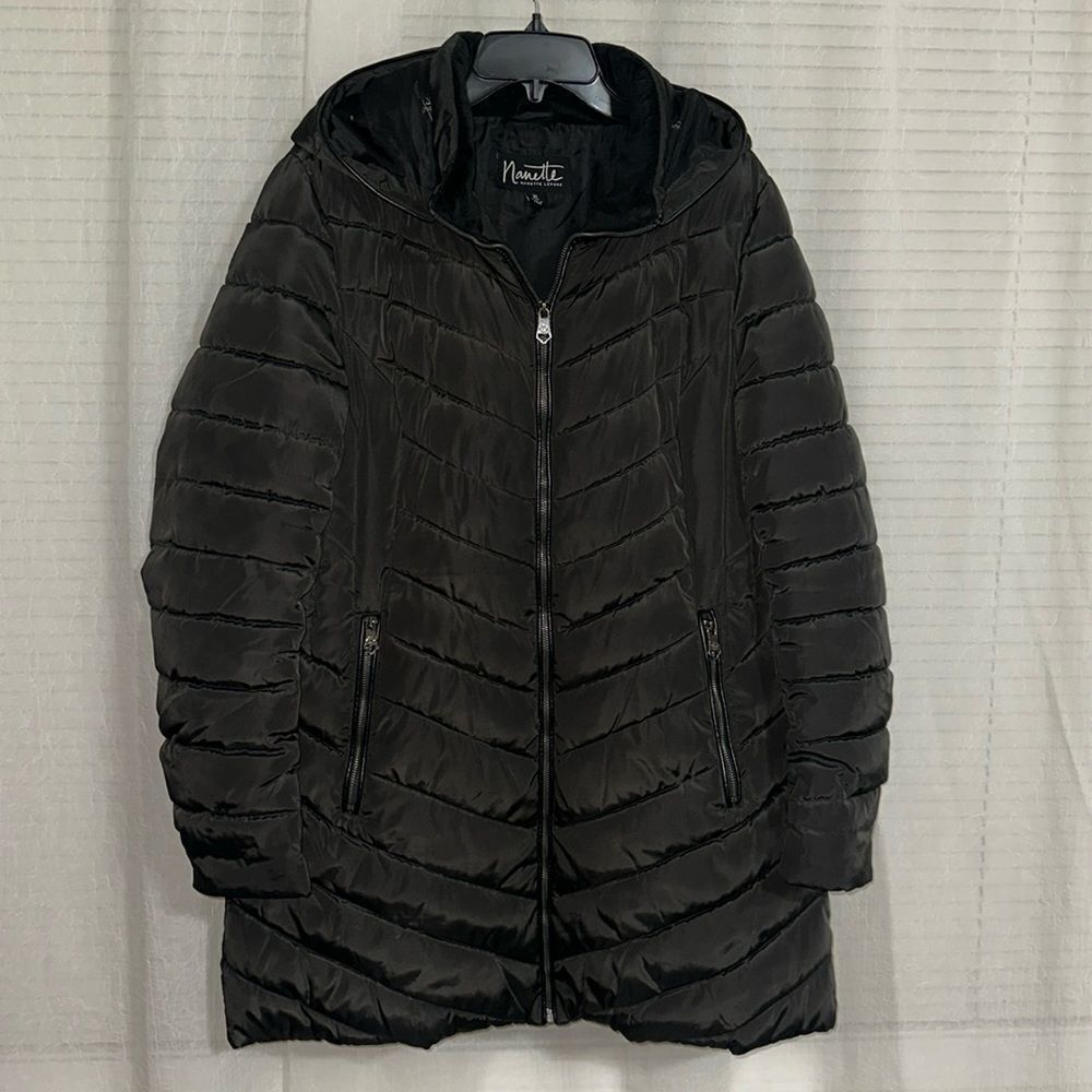 Nanette Lenore XL Black Puffer Parka Jacket